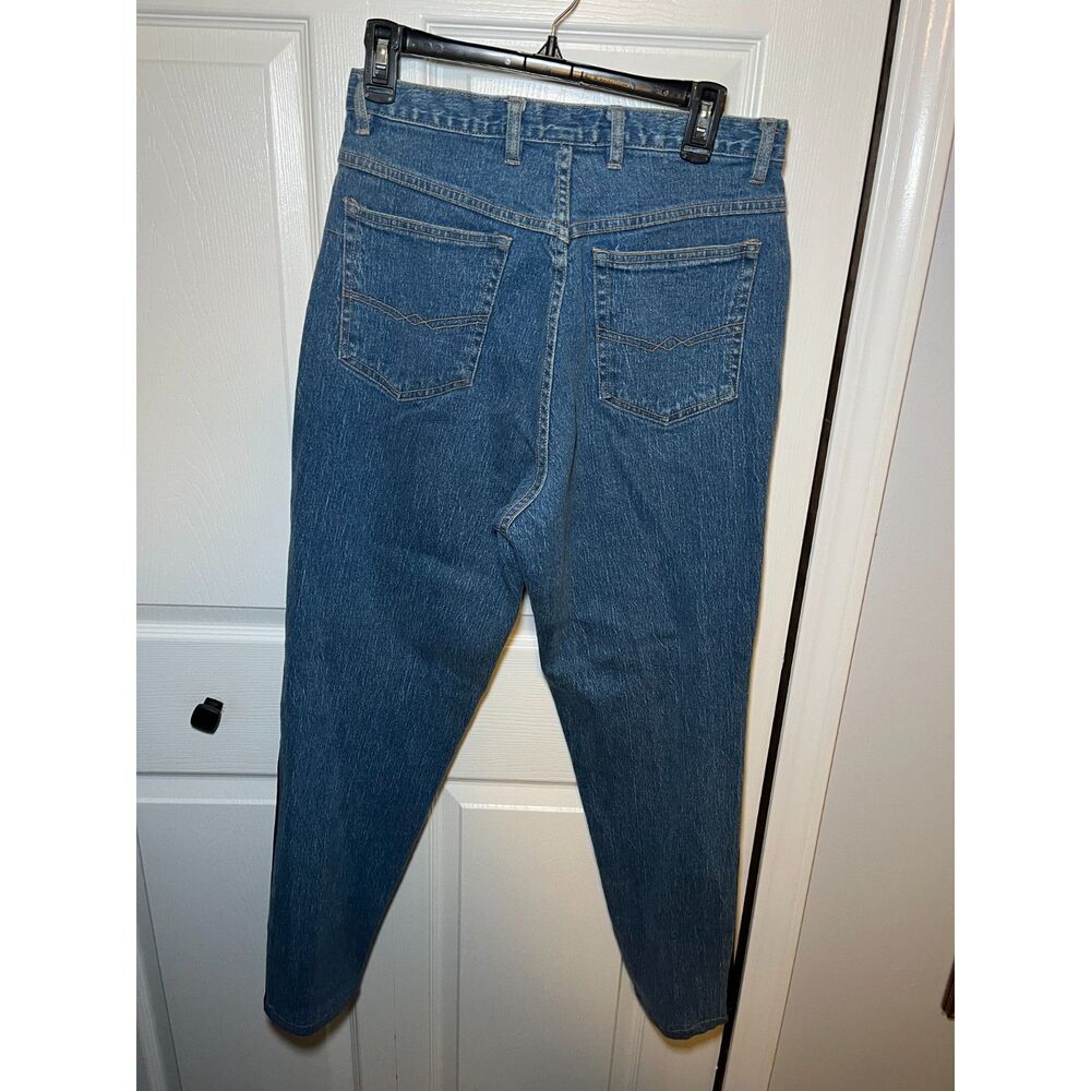 Vintage Baccini Denim Jeans Velvet Gem Side Panels Women's Size 13/14